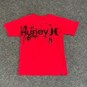 Grungy Hurley Y2k Red T Shirt